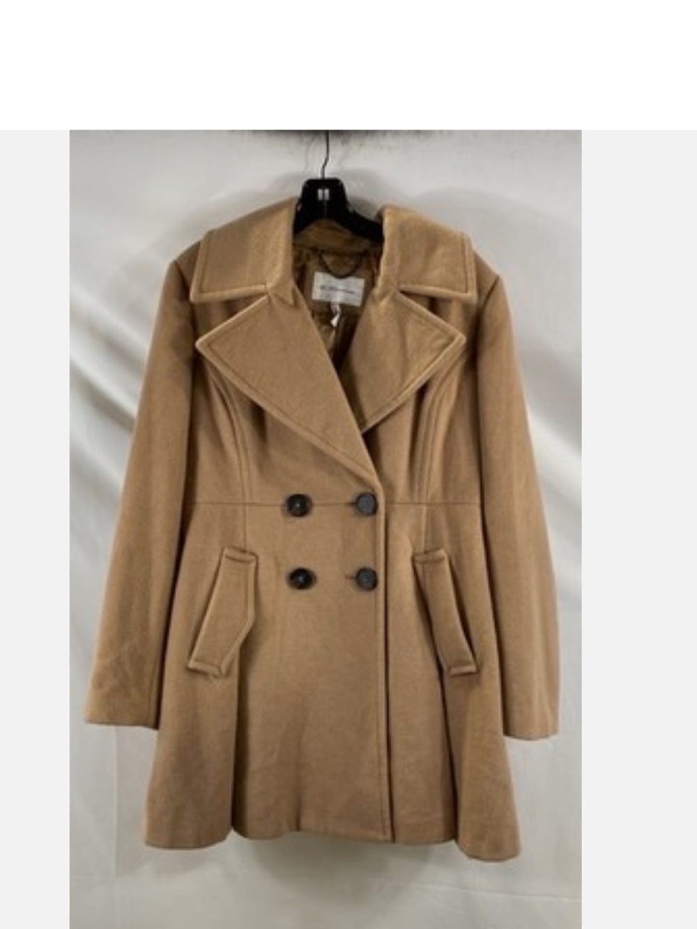 BCBGeneration Camel Double-Breasted Peacoat
